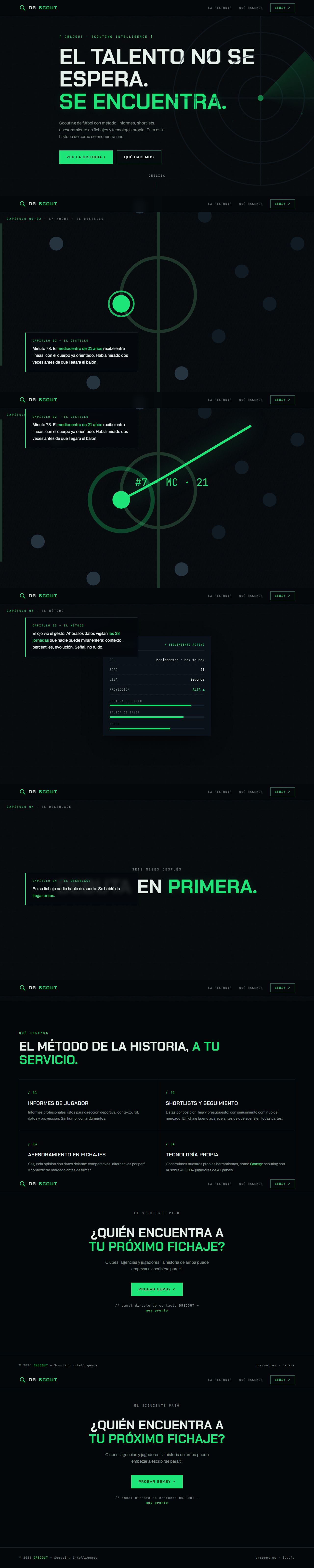 Recorrido por la web drscout.es